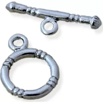 Materiál na výrobu šperku Americké zapínání starostříbrné 12 mm