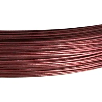 Materiál na výrobu šperku Ocelové lanko starorůžové 0,38 - 1 m