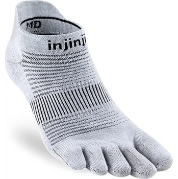 Pánské ponožky Prstové ponožky Injinji Run Lightweight No-Show Coolmax grey