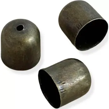 Materiál na výrobu šperku Kaplík-koncovka starozlato 10mm, II. jakost - 2 ks