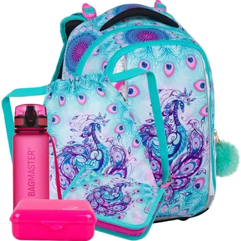 Set školních potřeb Bagmaster Velký školní set pro prvňáčkyBagmaster – páv VEGA 24 B