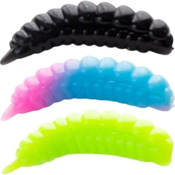 Rybářský háček 12ks - Gumová Nástraha Moonky Gamer Small 3,6cm 1,2gr Cheese White