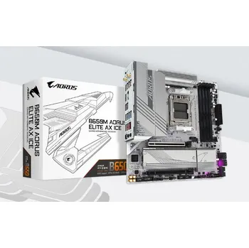 Základní deska GIGABYTE MB Sc AM5 B650M AORUS ELITE AX ICE, AMD B650, 4xDDR5, 1xDP, 1xHDMI, WI-FI, mATX