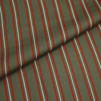 Šatovka 18965 khaki, červeno-bílý pruh š.145