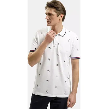 Pánské tričko Pánské triko Cross Jeans Polo Shirt 16084-008 White Velikost: L