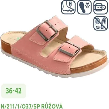 Dámská zdravotní obuv Santé N/211/1/037/SP RŮŽOVÁ Barva: Růžová, Velikost: 41, Stélka: Anatomicky tvarovaná