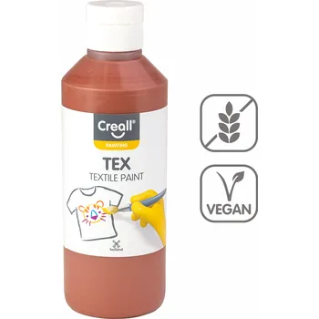 Speciální výtvarná barva Textilní barva Creall TEX, hnědá, 250ml
