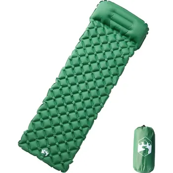 Nafukovací matrace Nafukovací kempingová matrace s polštářem pro 1 osobu modrá