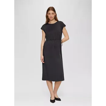 Dámské šaty s.Oliver dámské midi saténové šaty černé Velikost: 40