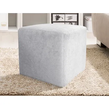 Taburet Taburet Bali, 40x40 cm, světle šedá látka