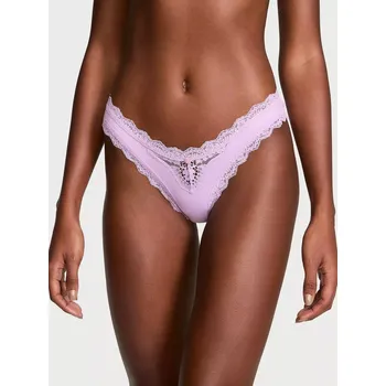 Kalhotky Victoria's Secret dámské brazilky Lace-Trim fialový L