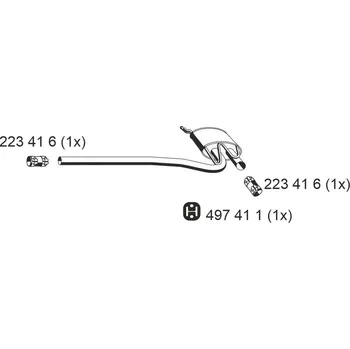 Tlumič výfuku Střední tlumič výfuku ERNST 243049