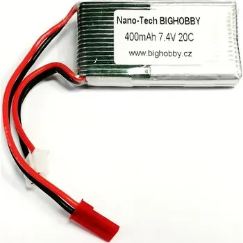Li-pol baterie 400mAh 2S 20C (30C) Bighobby-NANO Tech