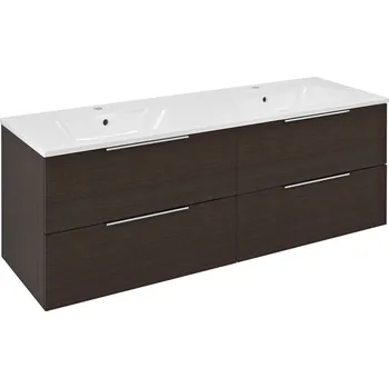 Koupelnový nábytek Sapho Cirasa Umyvadlová skříňka s dvojumyvadlem 141x54x46cm, borovice rustik, CR141-1616-21