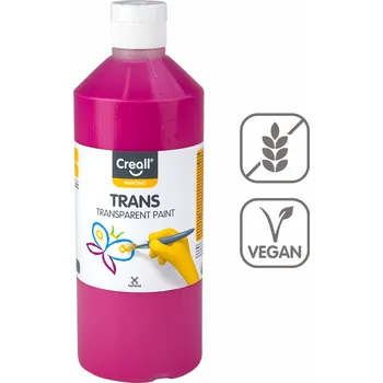 Vodová barva Transparentní barva Creall Trans, růžová, 500ml