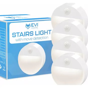 Noční světlo Noční světlo LED na baterie se soumrakovým senzorem pohybu SADA 4 kusů