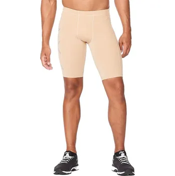 Pánské kraťasy 2XU Core Compression Shorts kompresní kraťasy pánské, Beige, MA3851b S