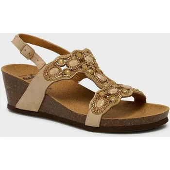 Dámské sandále Scholl Sandály Lerici T-Bar béžová, vel. 41, 41 EU