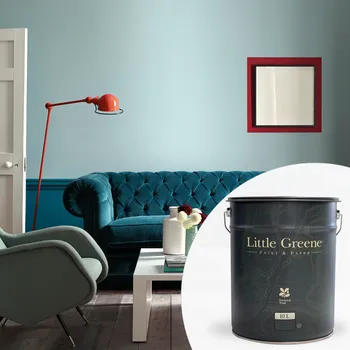 barva na zeď Little Greene Barva na štukovou zeď - Matná omyvatelná - 10L - Intelligent Matt Emulsion Vyberte odstín:: Hidey Hole (307)