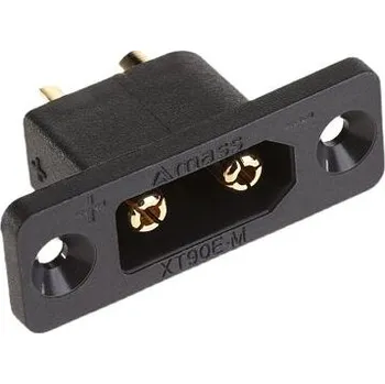 Elektrický konektor Amass XT90E konektor do panelu, černý koncovka Samec