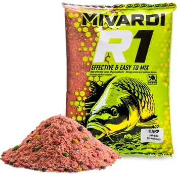Návnadová surovina Mivardi Krmítková Směs R1 Carp 950 g Příchuť: Jahoda