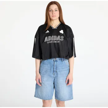 cyklistický dres Dres adidas Tiro Cut 3 Stripes Oversized Mesh Jersey Black/ White M