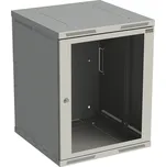 Rozvaděč nástěnný SENSA 15U 500mm, dveře sklo, RAL 7035, SENSA-15U-65-11-G