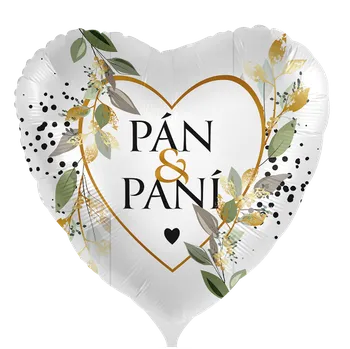 Balónek Foliový balonek Svatební Pan a Paní CZ - 43cm