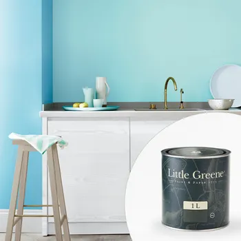 barva na zeď Little Greene Barva do kuchyně na zeď - Matná vysoce omyvatelná a odolná - 1L - Intelligent Eggshell Vyberte odstín:: Arquerite (250)