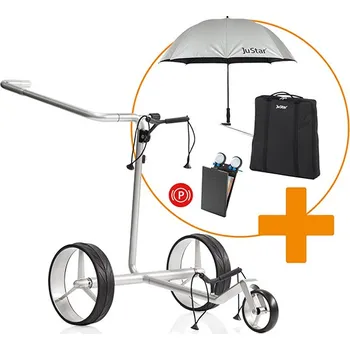 Golfový vozík JuStar JuStar Carbon Light Set s parkovací brzdou