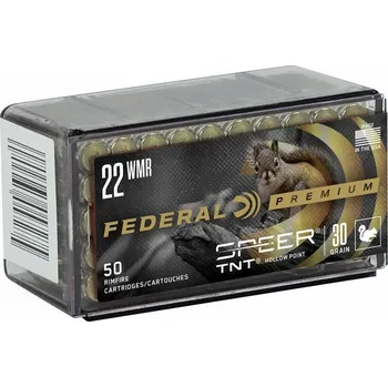 Příslušenství pro sportovní střelbu Federal Náboj kulový Federal, V-Shok, .22WMR, 30GR (1,9g), Speer TNT JHP