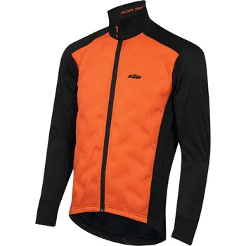 Cyklistická bunda Zimní cyklo bunda KTM Factory Team Jacket Air XW Barva: Oranžová, Velikost: L větruodolná zimní bunda, extrémně lehká