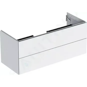 Koupelnový nábytek Geberit ONE Umyvadlová skříňka 118x50x47 cm, 2 zásuvky, lesklá bílá, 505.265.00.1