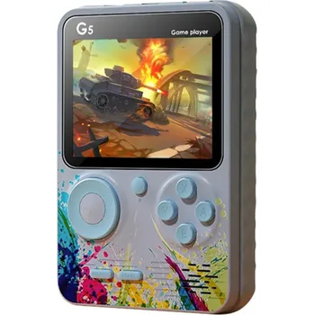 Herní konzole G5 retro herní konzole, 500 her + ovladač pro Multiplayer Šedá