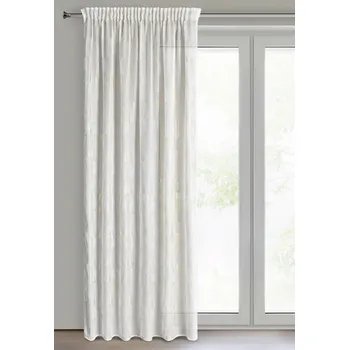 Dekorační vzorovaná záclona s řasící páskou ITALIA bílá/zlatá 140x270 cm (cena za 1 kus) MyBestHome