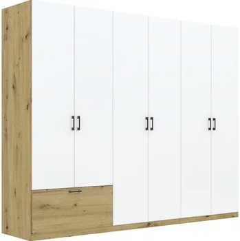 Šatní skříň Šatní skříň ALTA 6D1S, Dub Artisan/Bílá