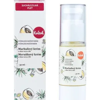 Pleťový krém Noční meruňkový krém pro citlivou pleť Kvitok 30 ml