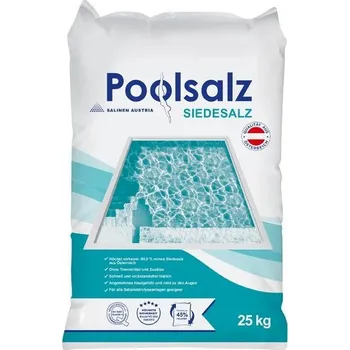 Bazénová chemie Salinen POOLSALZ, Bazénová sůl k výrobě chloru elektrolýzou certifikovaná BPR 528/2012 Balení: 25 Kg