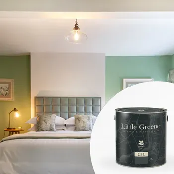 Speciální výtvarná barva Little Greene Barva na strop - Matná neomyvatelná - 2,5L - Absolute Matt Emulsion Vyberte odstín:: White Lead Deep (171)
