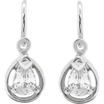 Náušnice Dětské náušnice z bílého zlata s kameny 7452360010101207