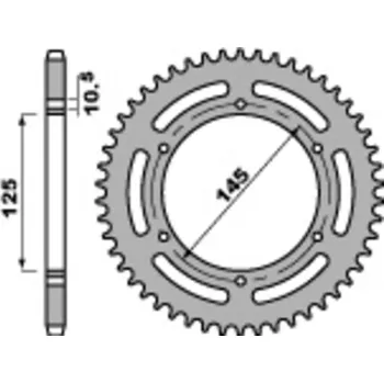 Nářadí na motocykly Ocelová standardní zadní řetězová kola PBR 866 - 520 866.48.C45