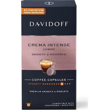 Kávové kapsle "Crema Intense Lungo", 10 ks, DAVIDOFF 522674