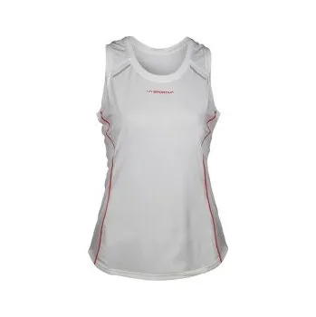 Dámské tričko La Sportiva TRACER TANK Women Chalk/Hibiscus bílá S