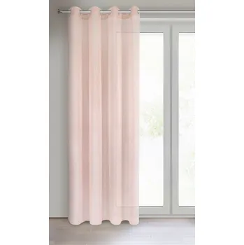 Záclona Dekorační dlouhá záclona s kroužky EMMA růžová 140x250 cm (cena za 1 kus) MyBestHome
