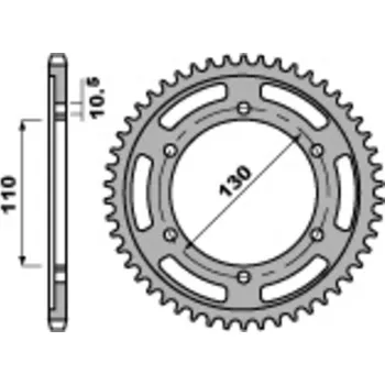 Nářadí na motocykly Ocelová standardní zadní rozeta PBR 241 - 530 241.44.C45