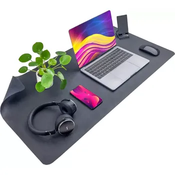 Podložka pod myš Ochranná podložka pod klávesnici a myš na stůl 90x45 cm - černá