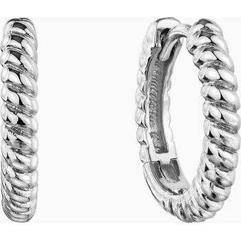 Náušnice Twisted Hoop Silver náušnice
