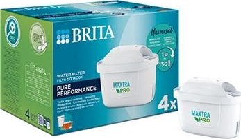 BRITA MAXTRA Pro Pure Performance 4ks, filtrační patrony, nahrazuje starší filtry Maxtra (PLUS), nové složení, o 25% lepší chuť, snižuje tvdost vody, redukuje těžké kovy