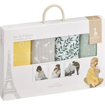 Přebalovací podložka VULLI set 4 barevných plen 70x70 cm