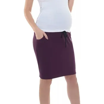 Těhotenská sukně Těhotenská sukně Belly Band švestková bavlněná Velikost: XL